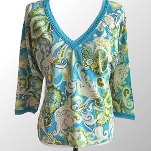 Sigrid Olsen NWT Chic Chateau Sweater Silk Blend Lightweight Beads Size‎ Large